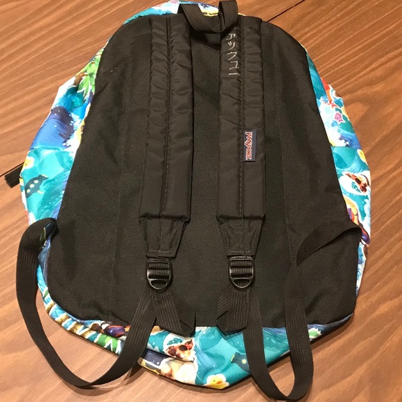 Jansport Backpack Sloth Riding Shark RARE - Picture 3 of 8